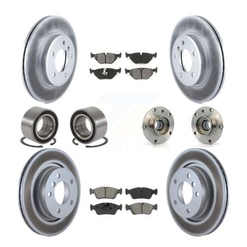 Front Rear Hub Bearing Coat Brake Rotor Pad Shoe Kit (10Pc) For BMW 325i 325Ci 328i 323Ci KBB-112379