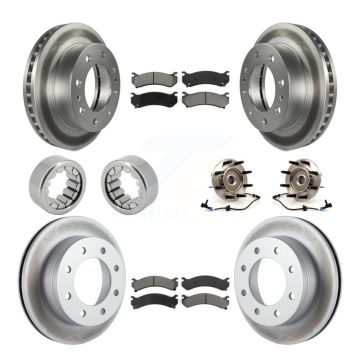 Front Rear Hub Bearing Coat Brake Rotor Pads Shoe Kit (10Pc) For Hummer H2 Chevrolet 2500 KBB-112461