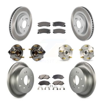 Front Rear Hub Bearing Coat Brake Rotor Pad Kit (10Pc) For Mitsubishi Eclipse To 10 31 05 KBB-112579