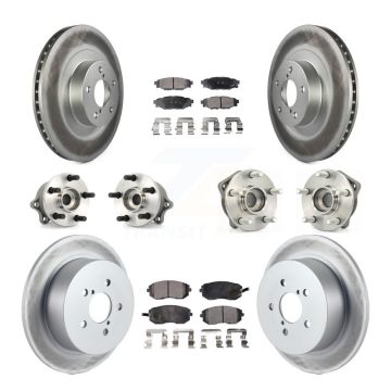 Front Rear Hub Bearing Coated Brake Rotor & Pad Kit (10Pc) For 2005 Subaru Outback Legacy KBB-112593