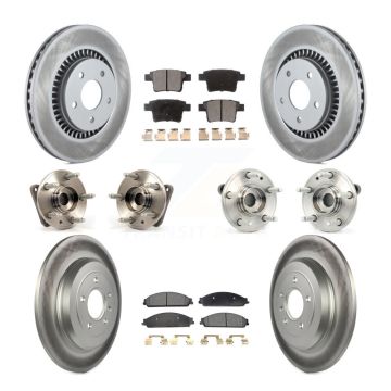 Front Rear Hub Bearing Coat Brake Rotor Pads Kit (10Pc) For Ford Five Hundred Freestyle X KBB-112596