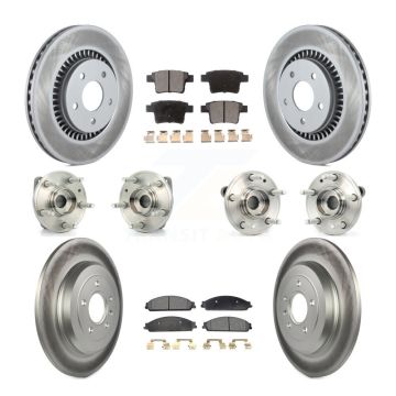Front Rear Hub Bearing Coat Brake Rotor Pads Kit (10Pc) For Ford Five Hundred Freestyle X KBB-112597