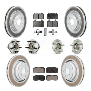 Front Rear Hub Bearing Coated Brake Rotor & Pad Kit (10Pc) For Chrysler 300 Dodge Charger KBB-112601