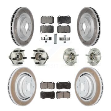 Front Rear Hub Bearing Coated Brake Rotor & Pad Kit (10Pc) For Chrysler 300 Dodge Charger KBB-112603