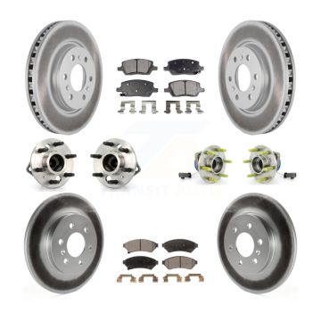 Front Rear Hub Bearing Coated Brake Rotor & Pads Kit (10Pc) For Pontiac Montana Chevrolet KBB-112612