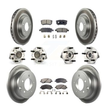 Front Rear Hub Bearing Coat Brake Rotor Pad Kit (10Pc) For Chrysler Dodge Sebring Avenger KBB-112649