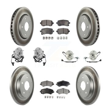 Front Rear Bearing Coat Brake Rotor Pads Kit (10Pc) For Dodge Grand Caravan Chrysler Town KBB-112678