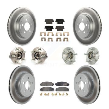Front Rear Hub Bearing Coat Brake Rotor Pads Kit (10Pc) For Chrysler 300 Dodge Challenger KBB-112684