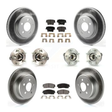 Front Rear Hub Bearing Coated Brake Rotor & Pad Kit (10Pc) For Dodge Charger Chrysler 300 KBB-112690
