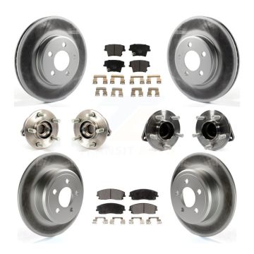 Front Rear Hub Bearing Coated Brake Rotor & Pad Kit (10Pc) For Chrysler 300 Dodge Charger KBB-112693