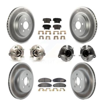 Front Rear Hub Bearing Coat Brake Rotor Pads Kit (10Pc) For Chrysler 300 Dodge Challenger KBB-112694