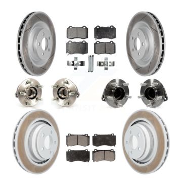 Front Rear Hub Bearing Coated Brake Rotor & Pad Kit (10Pc) For Dodge Chrysler 300 Charger KBB-112698