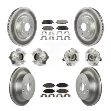 Front Rear Hub Bearing Coat Brake Rotor Pads Kit (10Pc) For Nissan Pathfinder Murano QX60 KBB-112741