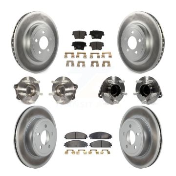 Front Rear Hub Bearing Coated Brake Rotor Pad Kit (10Pc) For Dodge Charger Challenger 300 KBB-112834