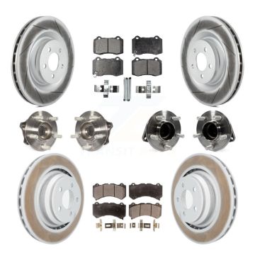 Front Rear Hub Bearing Coated Brake Rotor And Pad Kit (10Pc) For Dodge Challenger Charger KBB-112840