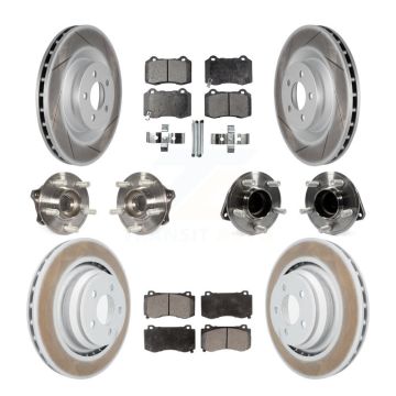Front Rear Hub Bearing Coated Brake Rotor And Pad Kit (10Pc) For Dodge Charger Challenger KBB-112842