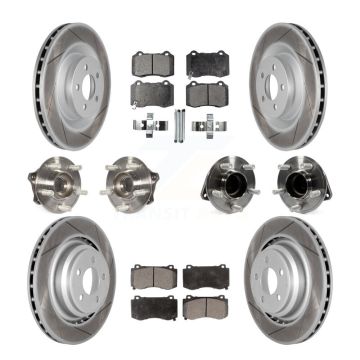 Front Rear Hub Bearing Coated Brake Rotor And Pad Kit (10Pc) For Dodge Charger Challenger KBB-112844