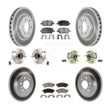 Front Rear Hub Bearing Coat Brake Rotor Pads Kit (10Pc) For 07 Saturn Relay 3 Hole Flange KBB-112862