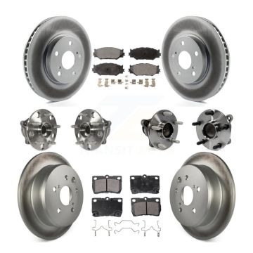Front Rear Hub Bearing Coated Disc Brake Rotor And Ceramic Pad Kit (10Pc) For Lexus IS250 KBB-112915
