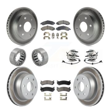 Front Rear Hub Bearing Coat Brake Rotor Pads Shoe Kit (10Pc) For Chevrolet Avalanche 1500 KBB-112961
