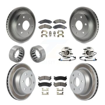 Front Rear Hub Bearing Coat Brake Rotor Pads Shoe Kit (10Pc) For Chevrolet Avalanche 1500 KBB-112968