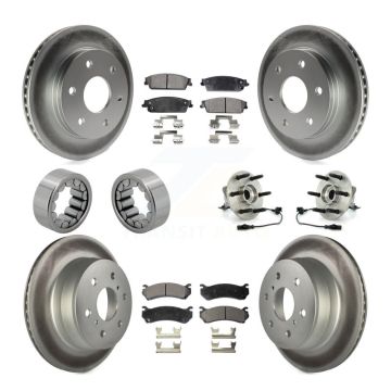 Front Rear Hub Bearing Coat Brake Rotor Pads Shoe Kit (10Pc) For Chevrolet Silverado 1500 KBB-112973