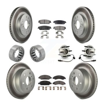 Front Rear Hub Bearing Coat Brake Rotor Pad Shoe Kit (10Pc) For Chevrolet GMC Sierra 1500 KBB-112980