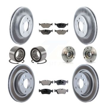 Front Rear Hub Bearing Coat Brake Rotor Pad Shoe Kit (10Pc) For BMW 325i 325Ci 328i 323Ci KBB-112989