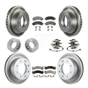 Front Rear Hub Bearing Coat Brake Rotor Pad Shoe Kit (10Pc) For GMC Savana 2500 Chevrolet KBB-113054