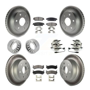 Front Rear Hub Bearing Coat Brake Rotor Pads Shoe Kit (10Pc) For Chevrolet Silverado 1500 KBB-113069