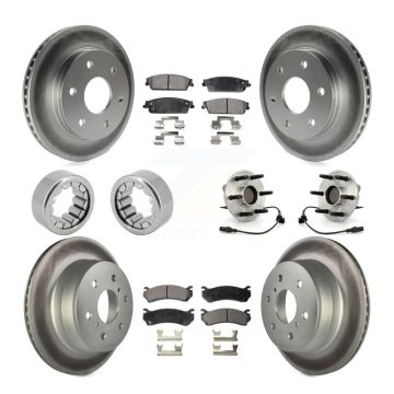 Front Rear Hub Bearing Coat Brake Rotor Pads Shoe Kit (10Pc) For Chevrolet Silverado 1500 KBB-113072