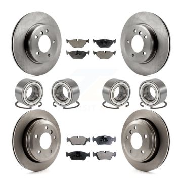 Front Rear Wheel Bearings Disc Brake Rotors And Pads Kit (10Pc) For 2001-2005 BMW 325xi KBB-113136