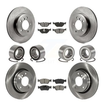 Front Rear Wheel Bearings Disc Brake Rotors And Pads Kit (10Pc) For 2001-2005 BMW 325i KBB-113152