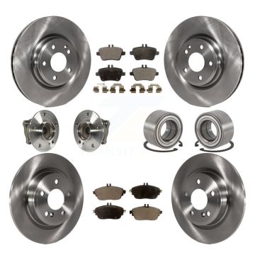 Front Rear Hub Bearing Brake Rotor Pad Kit (10Pc) For Mercedes-Benz GLA250 CLA250 B Drive KBB-113164