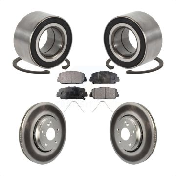 Front Wheel Bearing Coated Disc Brake Rotors And Pads Kit For Honda Civic Acura ILX KBB-113221