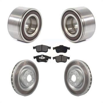 Front Wheel Bearing Coated Disc Brake Rotors And Pads Kit For 2014-2018 Fiat 500L KBB-113225