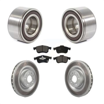 Front Wheel Bearing Coated Disc Brake Rotors And Ceramic Pads Kit For 2014-2018 Fiat 500L KBB-113269