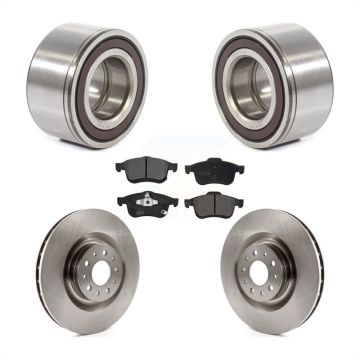 Front Wheel Bearing Disc Brake Rotors And Semi-Metallic Pads Kit For 2014-2018 Fiat 500L KBB-113280