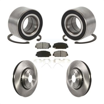 Front Wheel Bearing Disc Brake Rotor And Semi-Metallic Pads Kit For Honda Civic Acura ILX KBB-113282