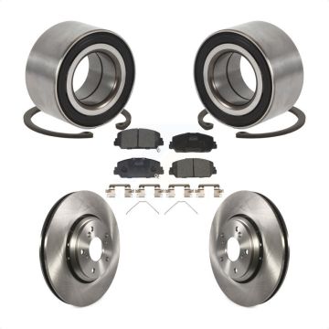 Front Wheel Bearing Disc Brake Rotors And Ceramic Pads Kit For Honda Civic Acura ILX KBB-113286