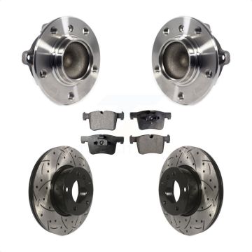 Front Hub Bearing Drilled Slot Brake Rotor Pads Kit For BMW 328i 320i 228i 428i 230i Gran KBB-113548