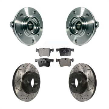 Front Hub Bearing Drill Slot Brake Rotor Pads Kit For BMW 328i xDrive 320i 228i 428i Gran KBB-113549