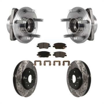 Front Hub Bearing Coated Drill Slot Brake Rotor Pads Kit For Chevrolet Cruze Volt Bolt EV KBB-113558