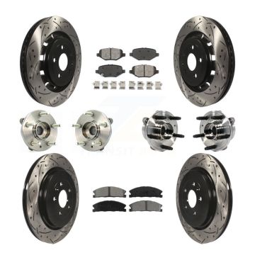 Front Rear Hub Bearing Coat Brake Rotor Pad Kit (10Pc) For Ford Taurus Police Interceptor KBB-113600