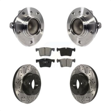 Front Hub Bearing Drilled Slot Brake Rotor Pads Kit For BMW 328i 320i 228i 428i 230i Gran KBB-113608