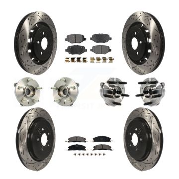 Front Rear Hub Bearing Coat Brake Rotor Pad Kit (10Pc) For Ford Taurus Police Interceptor KBB-113657