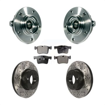 Front Hub Bearing Drill Slot Brake Rotor Pads Kit For BMW 328i xDrive 320i 228i 428i Gran KBB-113669