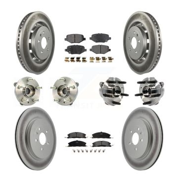 Front Rear Hub Bearing Coat Brake Rotor Pad Kit (10Pc) For Ford Taurus Police Interceptor KBB-113740