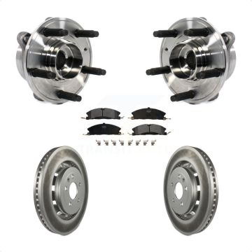 Front Hub Bearing Coated Brake Rotor And Pad Kit For Ford Taurus Police Interceptor Sedan KBB-113748