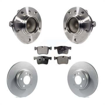 Front Hub Bearing Assembly Coated Disc Brake Rotors And Pads Kit For BMW 328i 330e KBB-113750